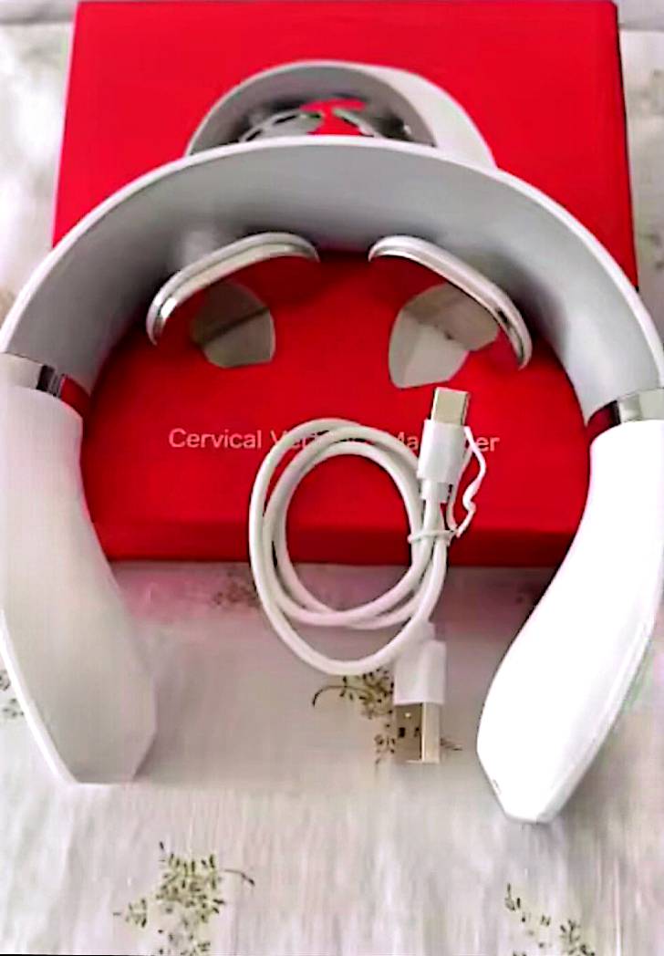 Masseur Cervical Intelligent Chauffant – Soulage Douleurs au Cou et Trapèzes – Électrostimulation, Chaleur, Léger et Rechargeable – Livraison Rapide 🇫🇷 – neuf