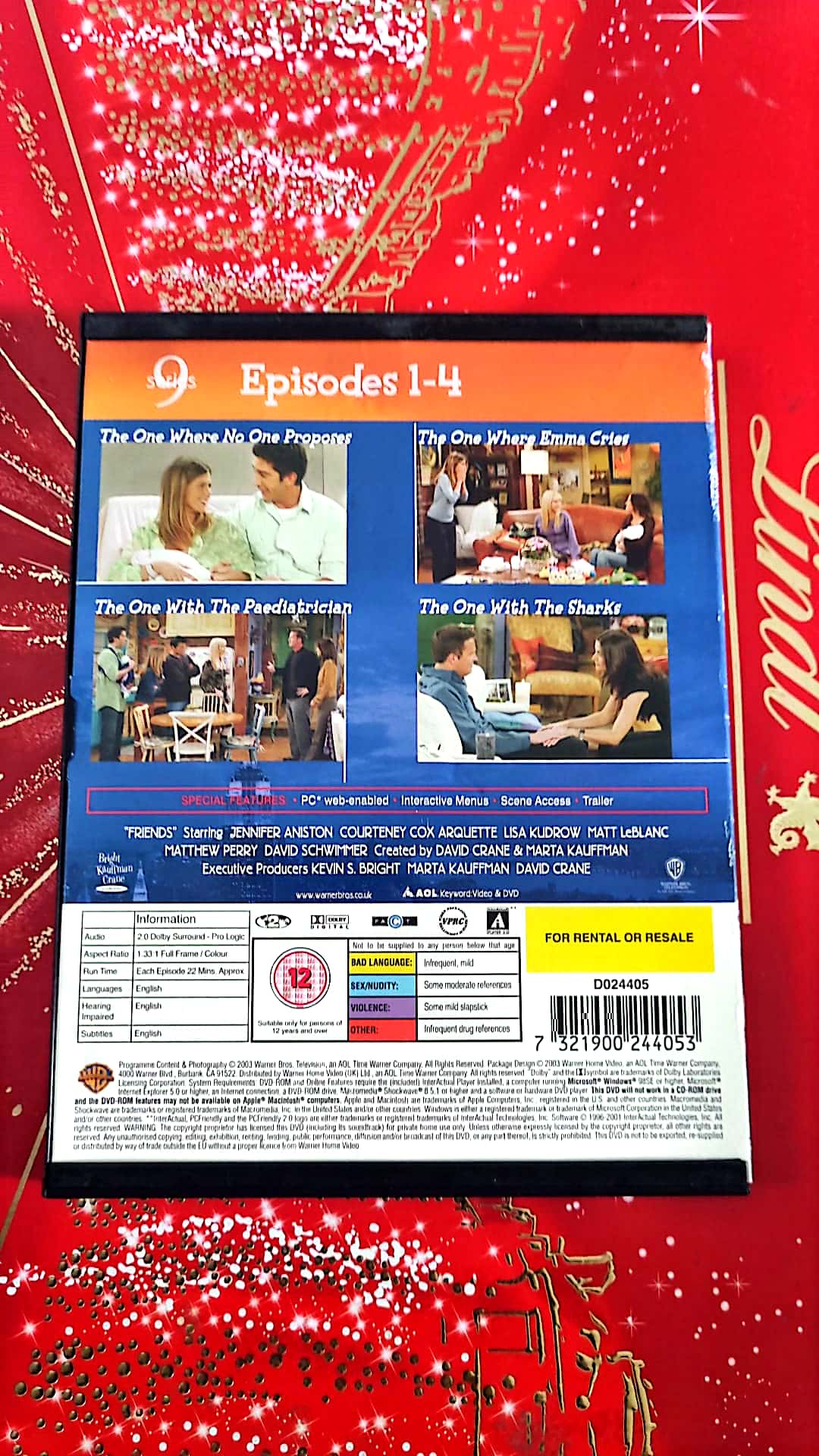 DVD friends series 9 episodes 1 - 4