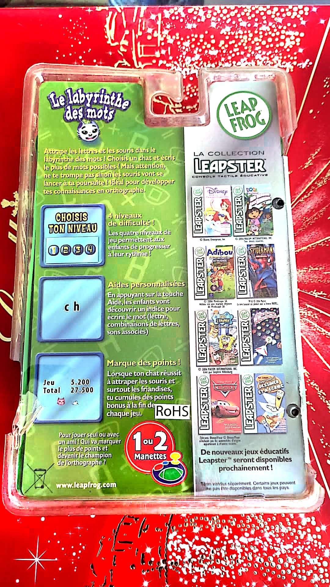 Cartouche Leapster – Le Labyrinthe des Mots
