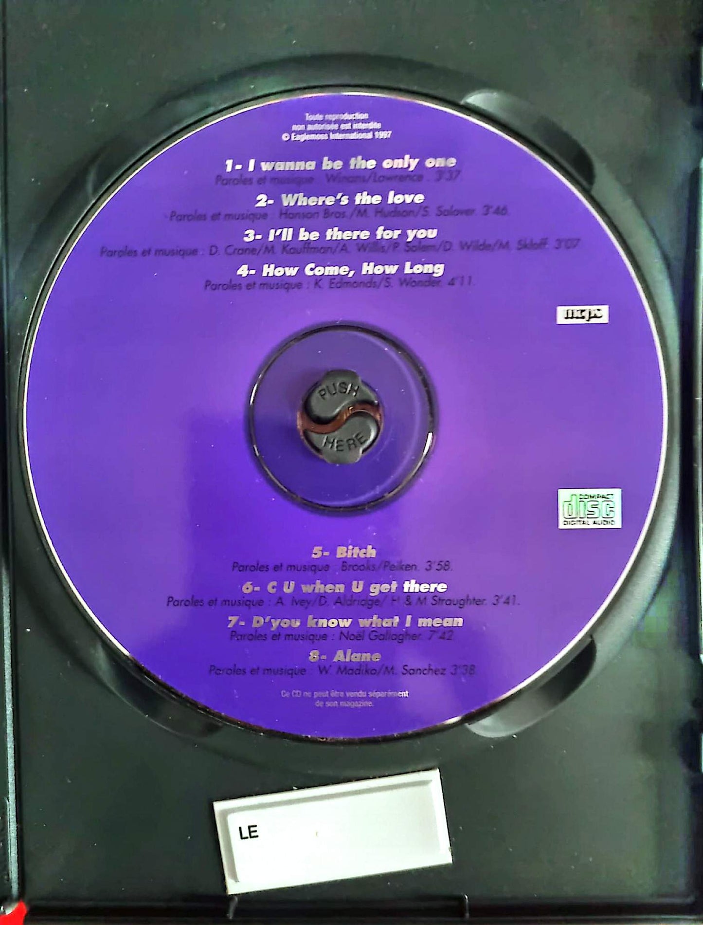 CD Audio Compilation Soul R&B – Too Much Band – Musique Internationale – Sans boîtier