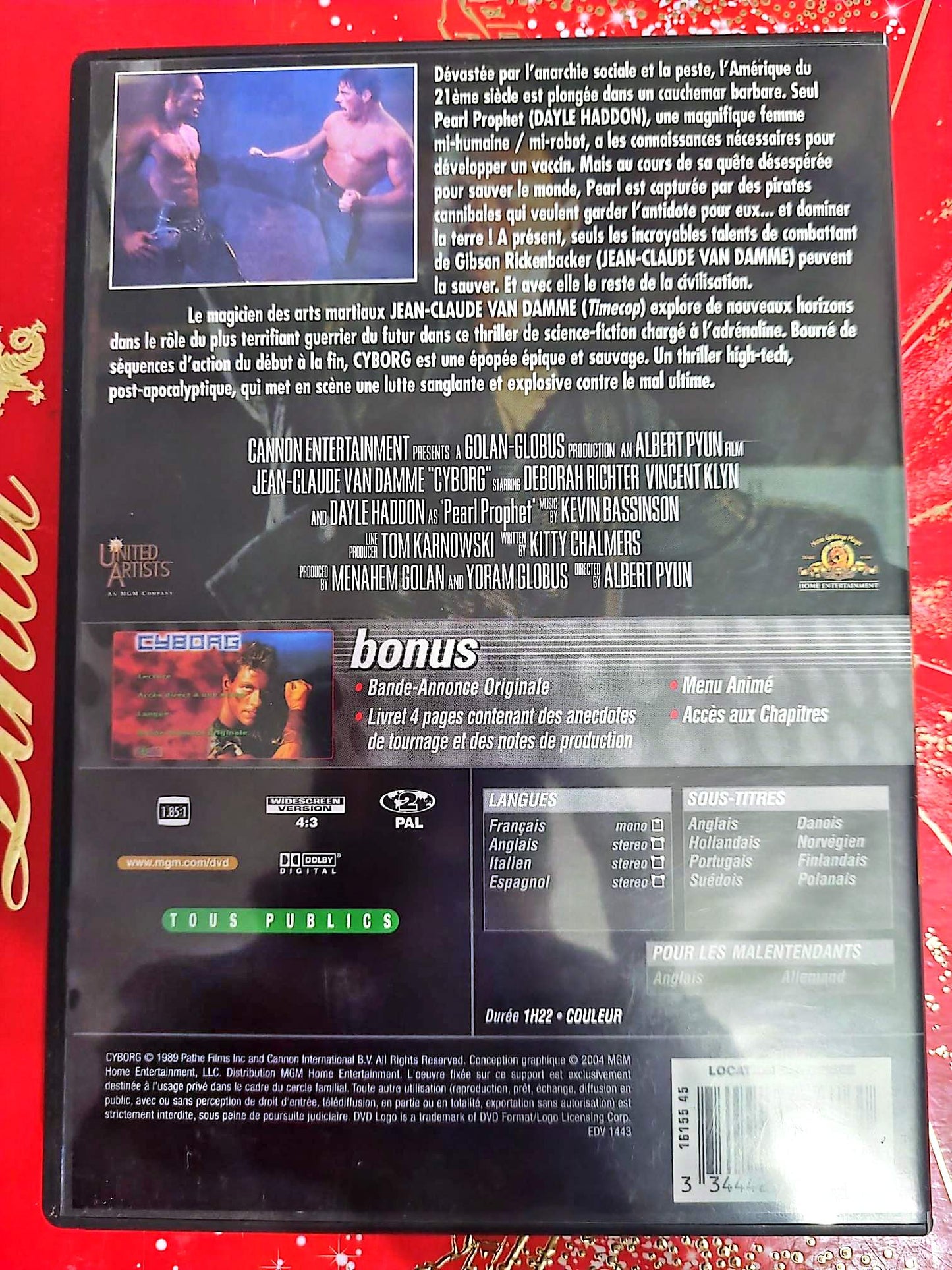 Cyborg – DVD – Jean-Claude Van Damme – Science-Fiction Action – Édition MGM