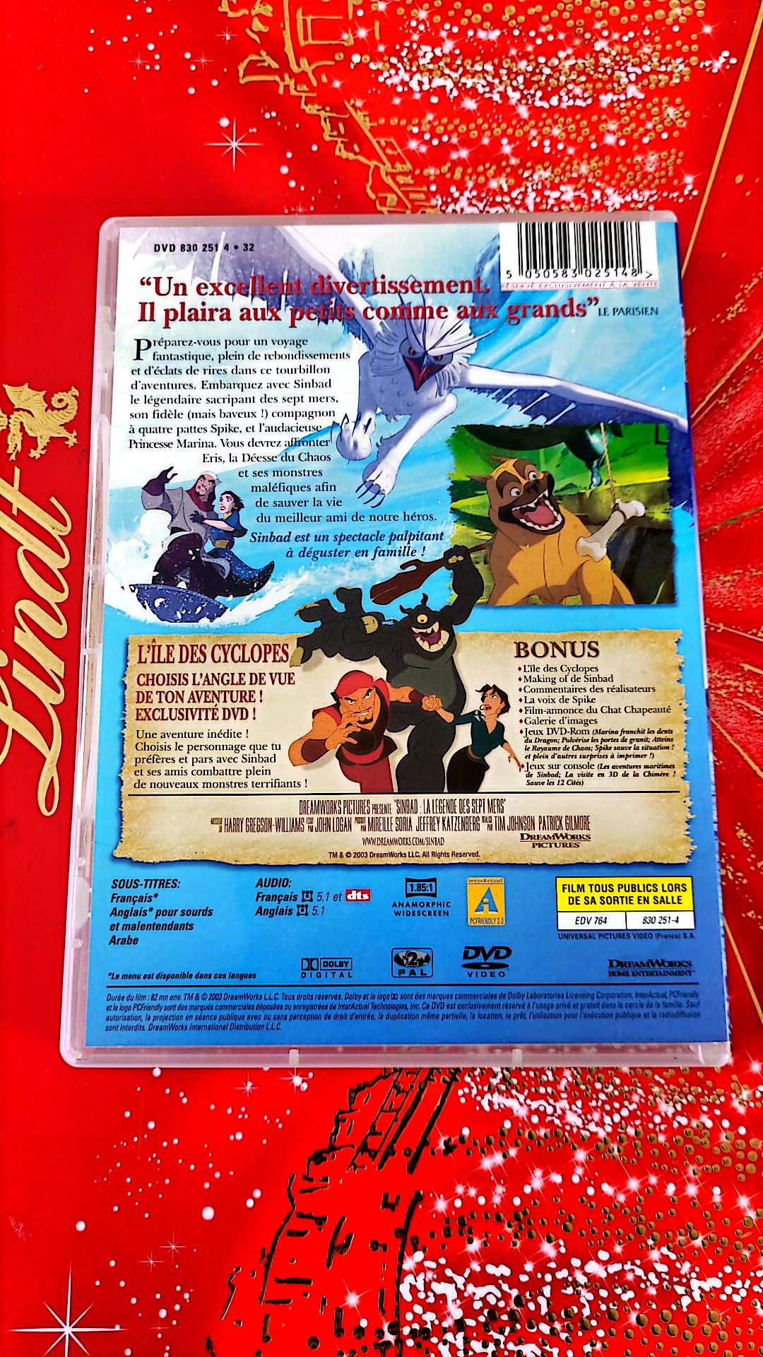 DVD : sinbad la légende des sept mers
