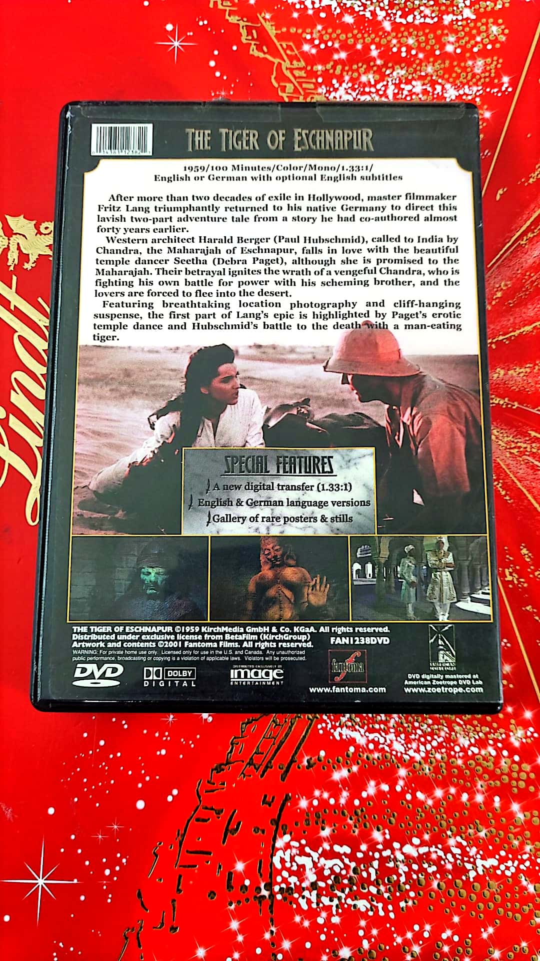 DVD fritz lang's the Tiger of Eschnapur