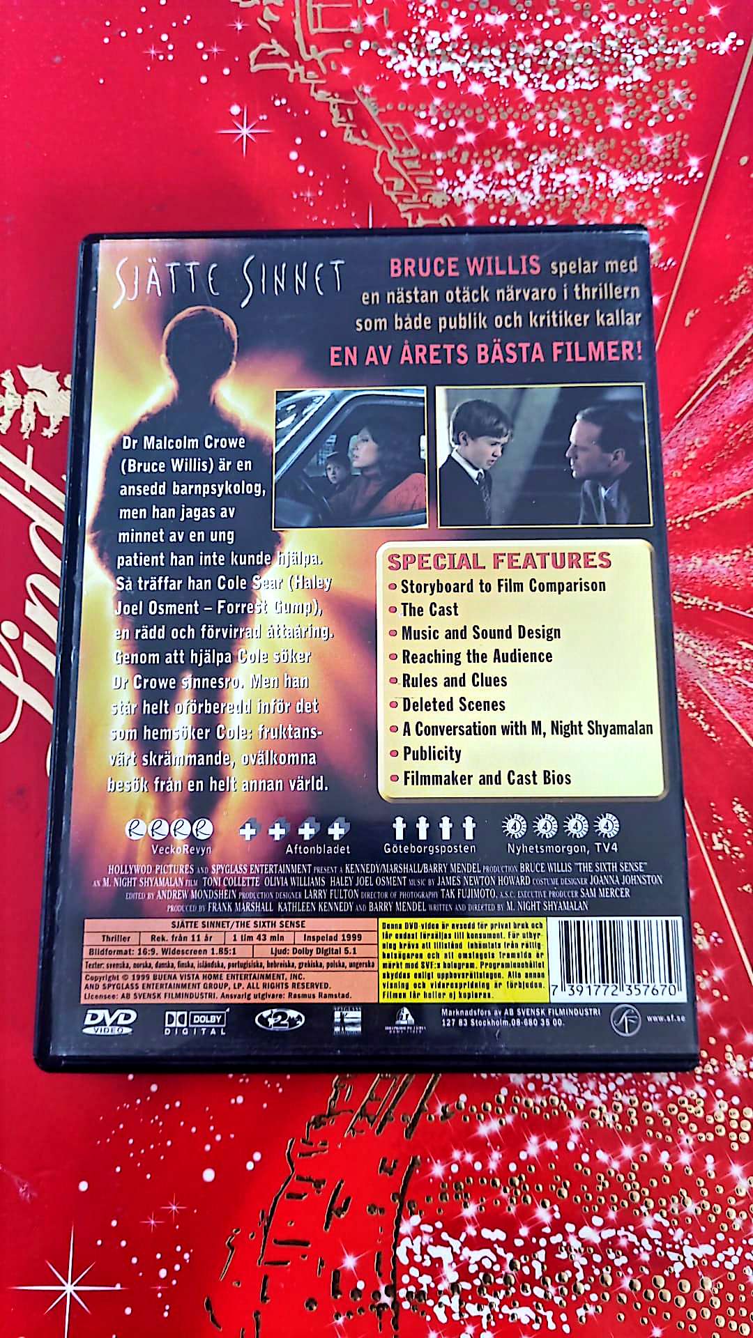 DVD Sjätte Sinnet (The Sixth Sense) avec Bruce Willis