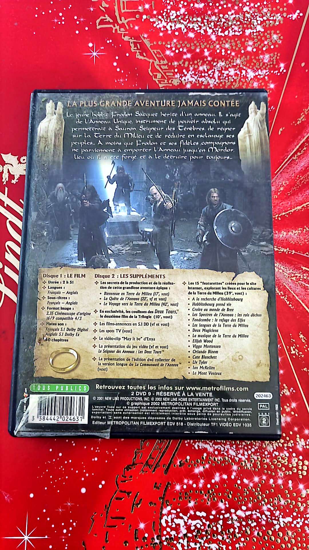 DVD le seigneur des anneaux la communauté de l'anneau