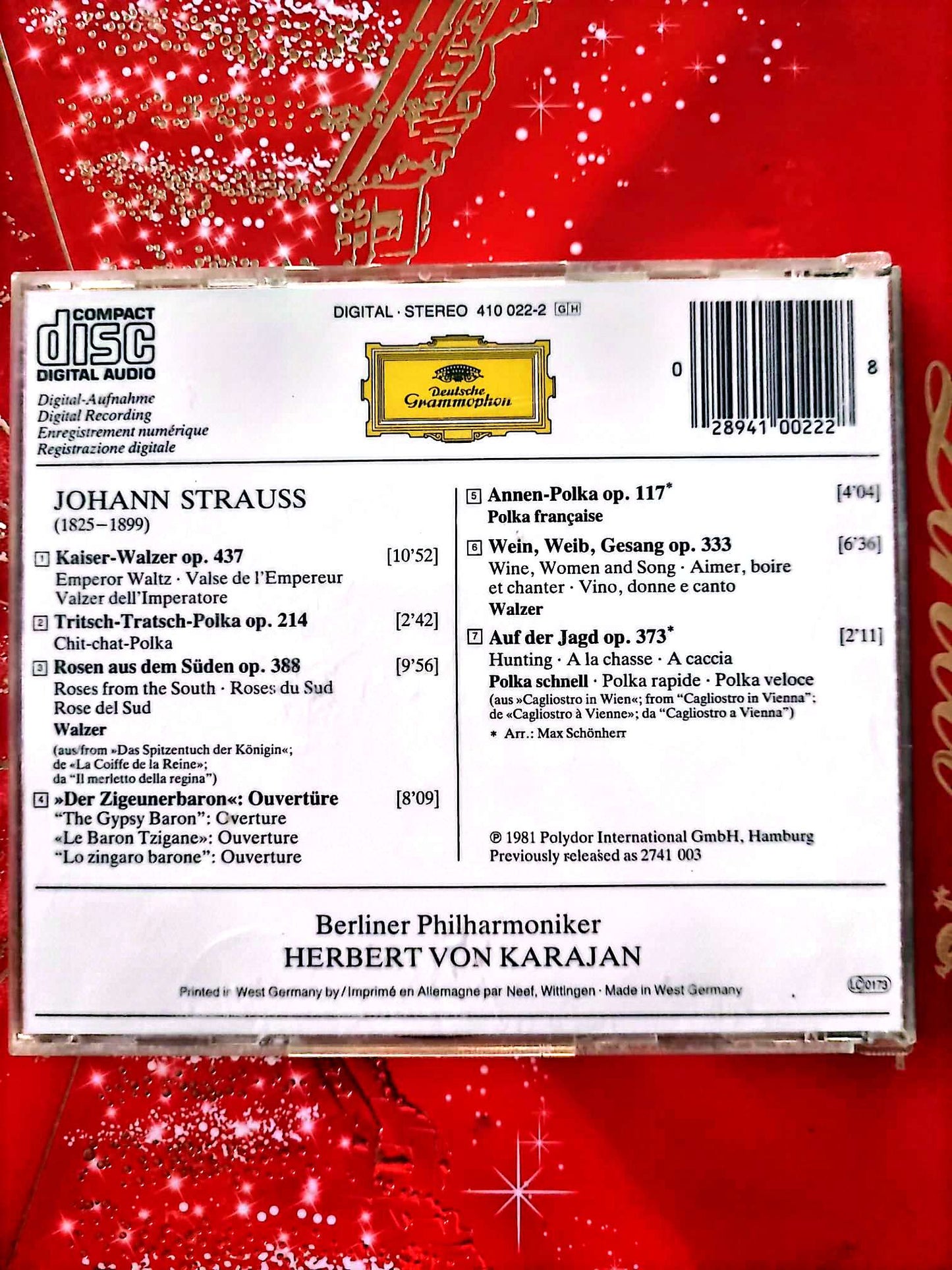 Johann Strauss – Kaiser-Walzer / Emperor Waltz – Karajan – CD Classique cd audio