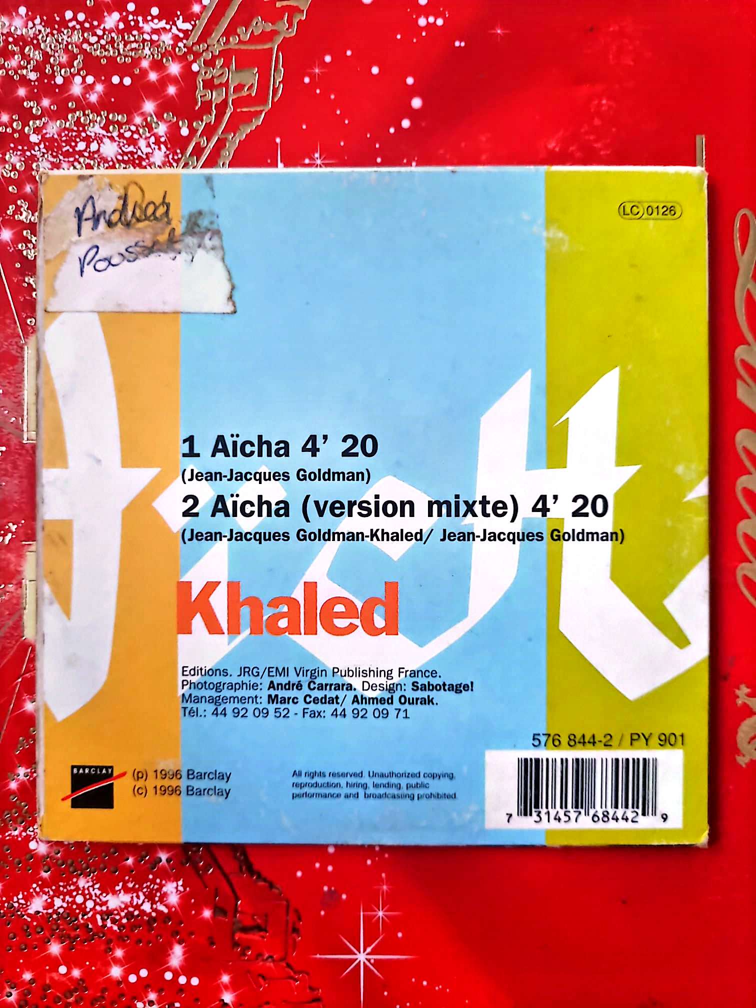 Khaled – Aïcha – CD Single – 2 Titres cd single