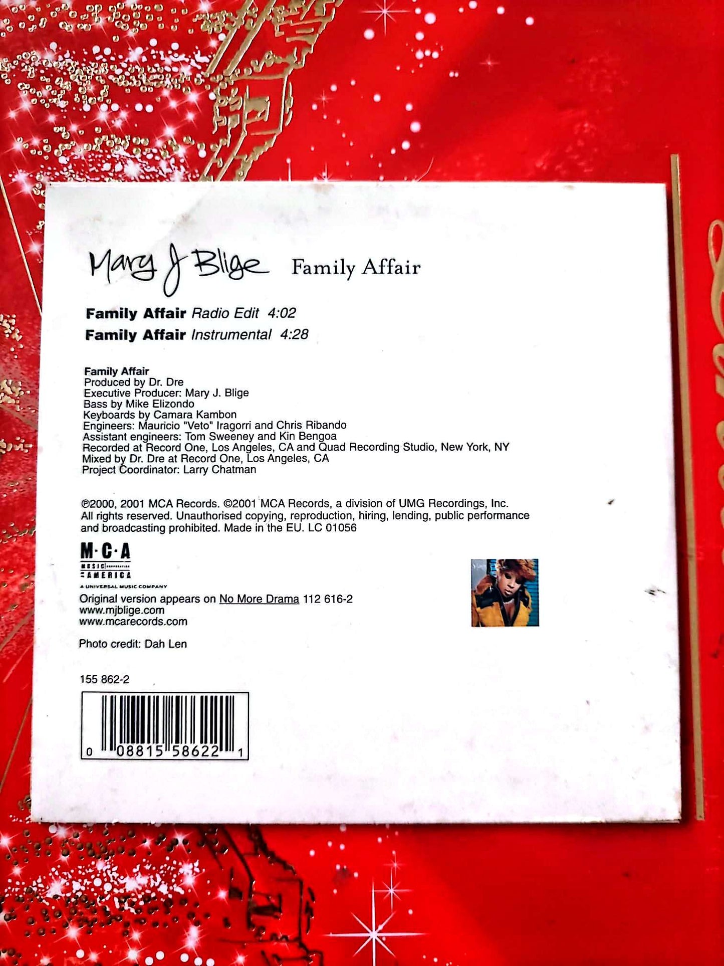 Mary J. Blige – Family Affair – CD Single cd single