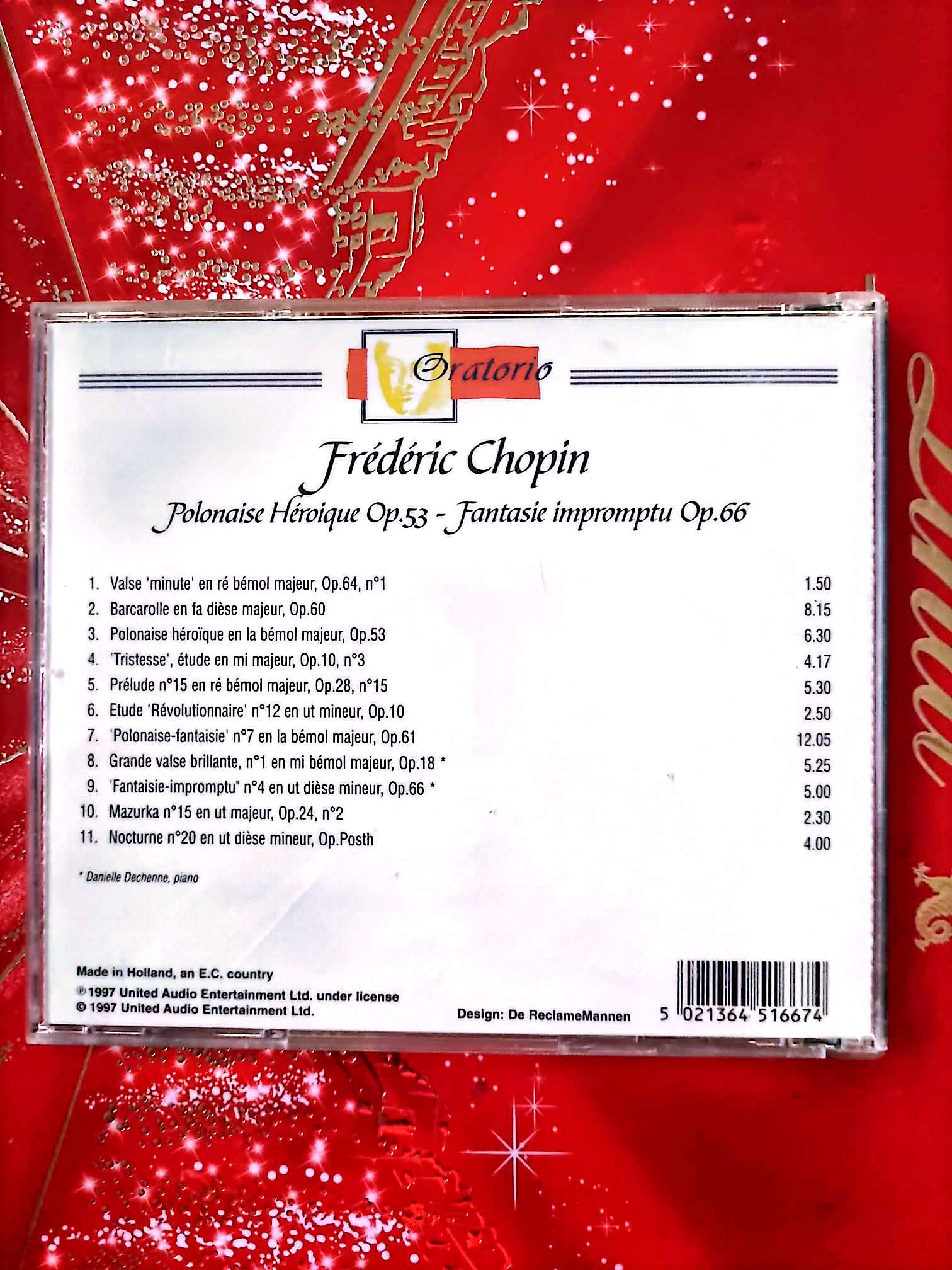 Frédéric Chopin – Polonaise Héroïque Op.53 – Fantaisie-Impromptu – CD Classique cd audio
