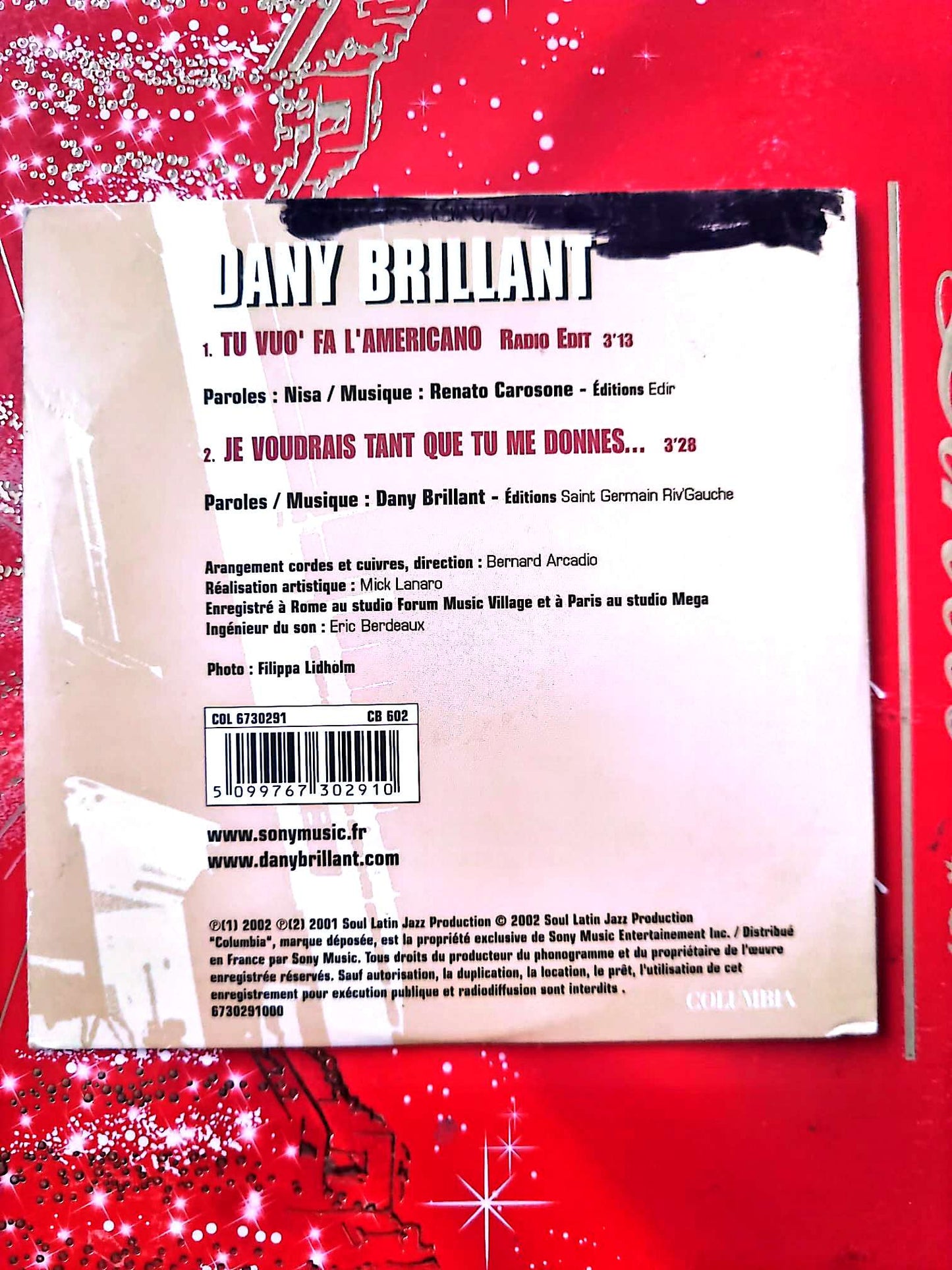 Dany Brillant – Tu Vuo’ Fa L’Americano – CD Single cd single