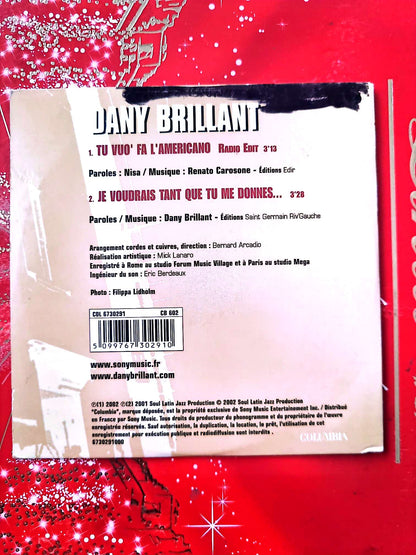 Dany Brillant – Tu Vuo’ Fa L’Americano – CD Single cd single