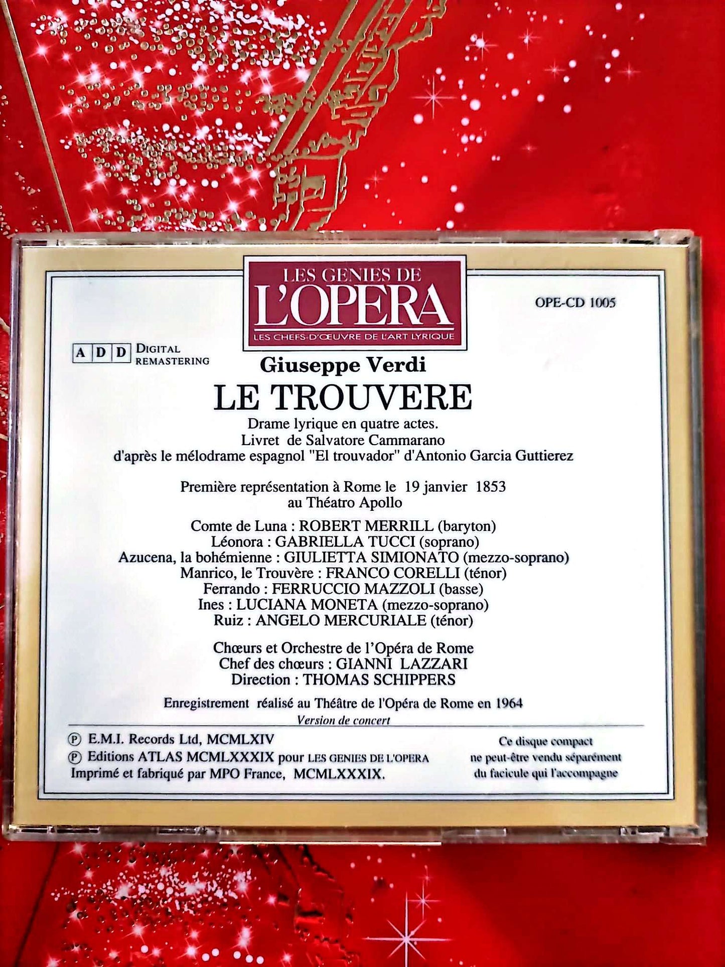 Giuseppe Verdi – Le Trouvère – Opéra – CD Classique cd audio