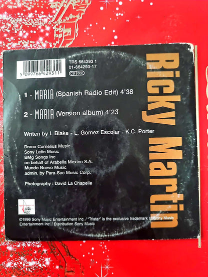 Ricky Martin – Maria – CD Single – Cun, Dos, Tres cd single