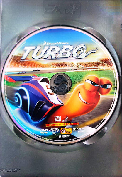 Turbo DVD Seul Sans Boîtier Film Animation DreamWorks Occasion
