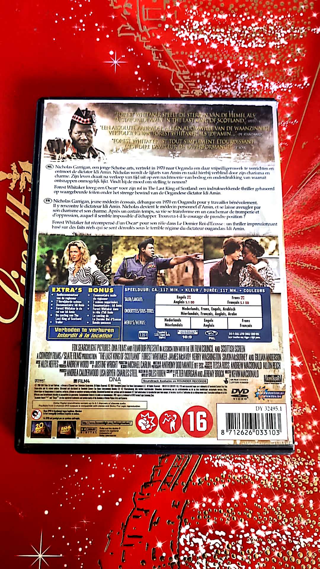 dvd The Last King Of Scotland Le Dernier Toi D'écosse