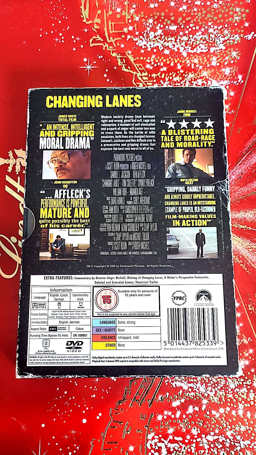 dvd Samuel Jackson Ben Affleck Changing Lanes