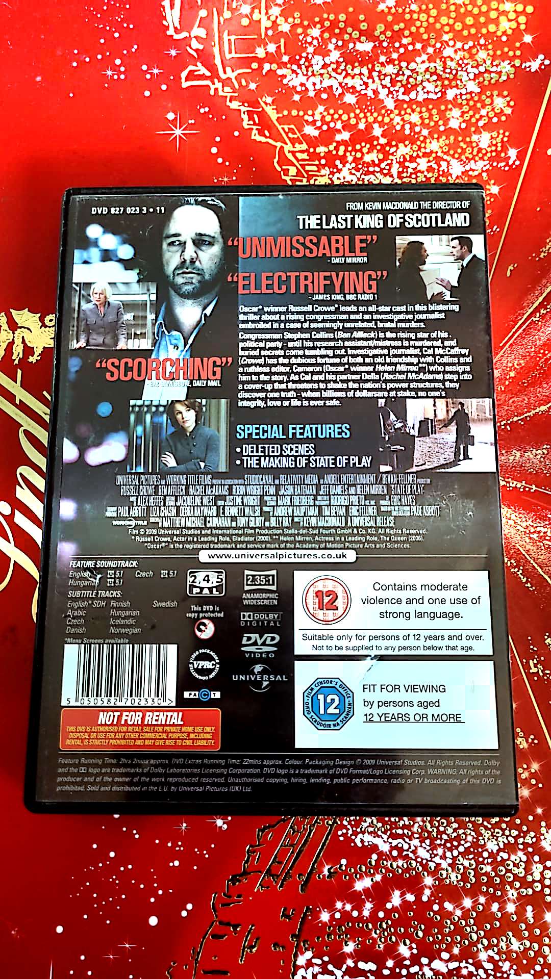dvd Russell Crowe Ben Affleck State Of Play