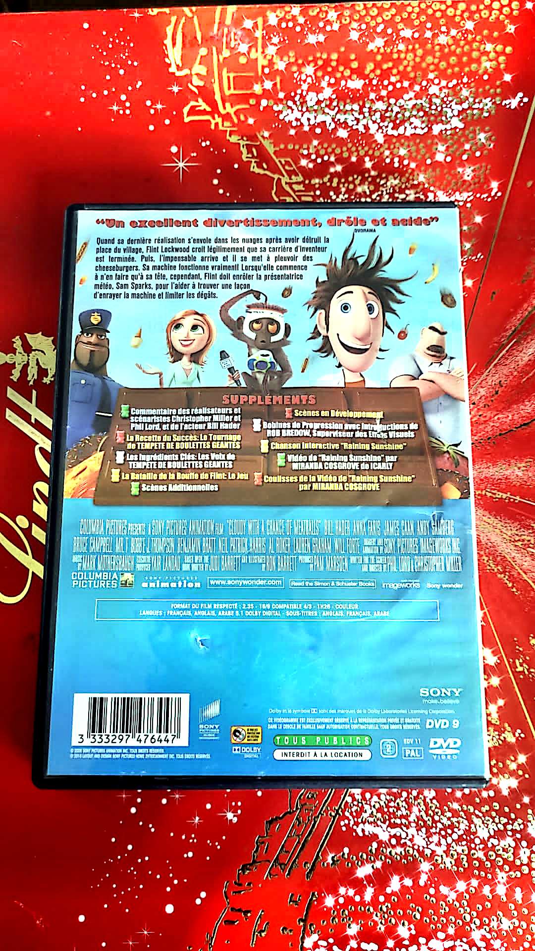 Dvd tempete de boulettes geantes