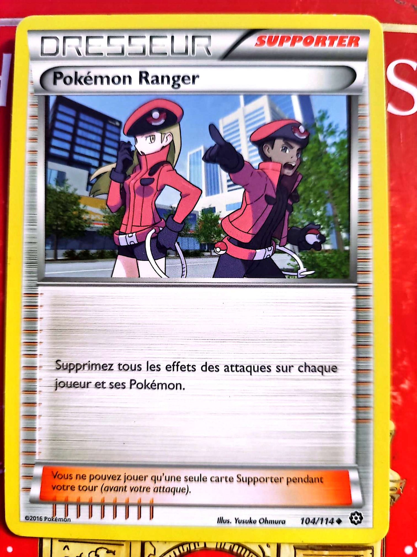Carte Dresseur Pokémon Pokémon Ranger 104/114 – XY – Carte Officielle Française carte pokemon