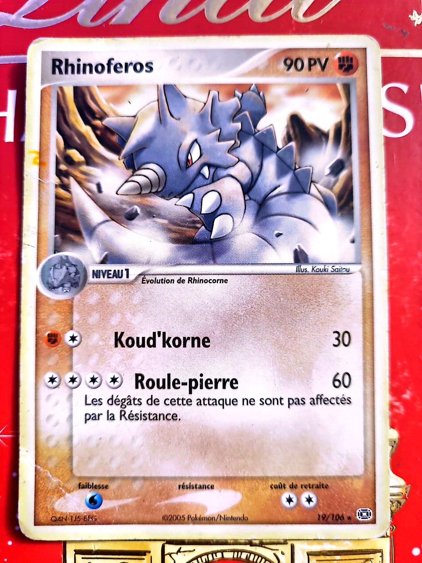 Carte Pokémon Rhinoféros 19/100 – Série EX – Carte Officielle Française carte pokemon