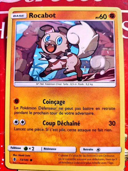 Carte Pokémon Rocabot 73/145 – Soleil et Lune – Carte Officielle Française carte pokemon
