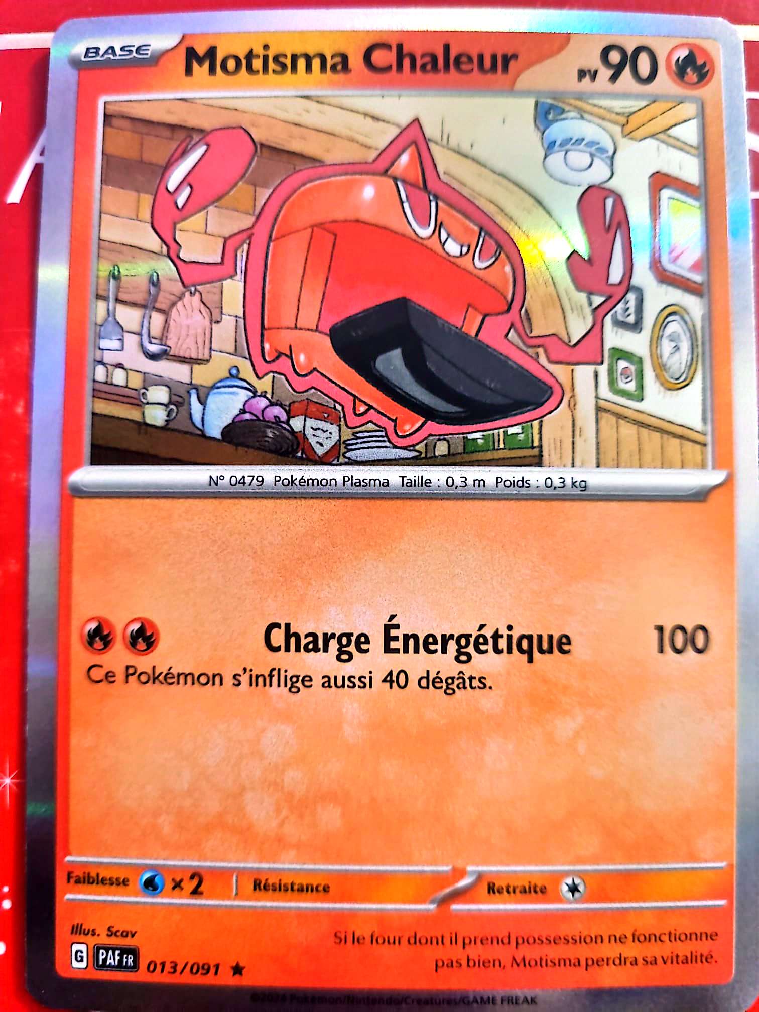 Carte Pokémon Motisma Chaleur 013/091 – Écarlate et Violet – Carte Officielle carte pokemon