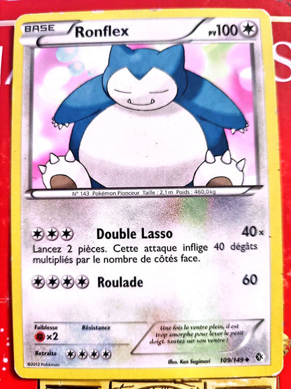 Carte Pokémon Ronflex 109/149 – Noir & Blanc – Carte Officielle Française carte pokemon