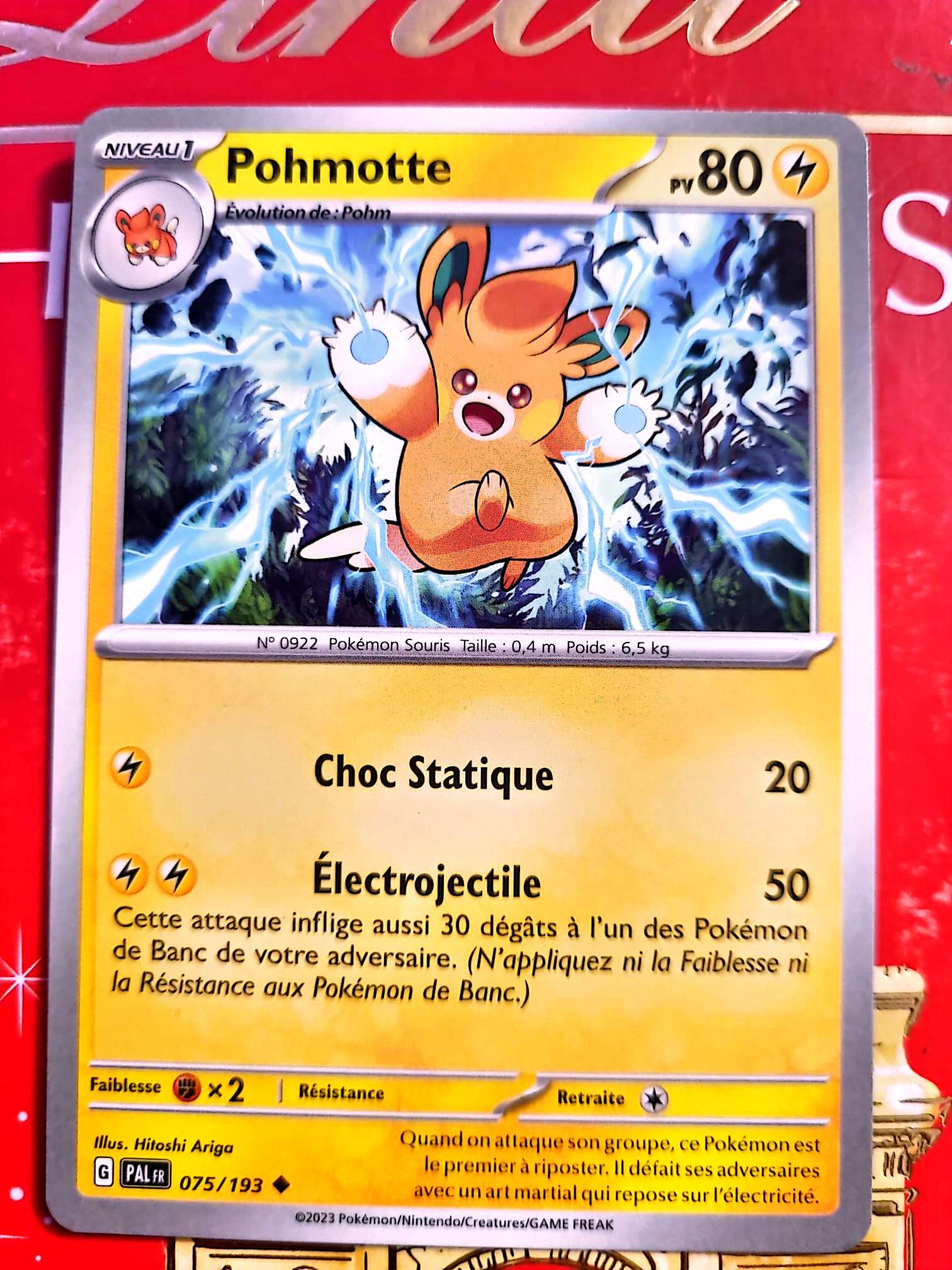 Carte Pokémon Pohmotte 075/193 – Écarlate et Violet – Carte Officielle Française carte pokemon