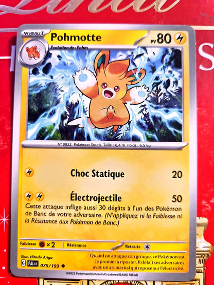 Carte Pokémon Pohmotte 075/193 – Écarlate et Violet – Carte Officielle Française carte pokemon