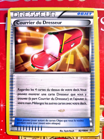 Carte Dresseur Pokémon Courrier du Dresseur 92/108 – XY – Carte Officielle Française carte pokemon
