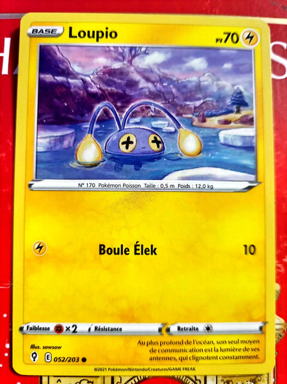 Carte Pokémon Loupio 052/203 – Épée et Bouclier – Carte Officielle Française carte pokemon