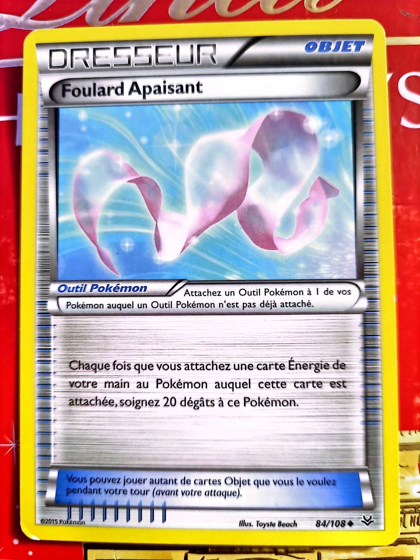 Carte Dresseur Pokémon Foulard Apaisant 84/108 – XY – Carte Officielle Française carte pokemon