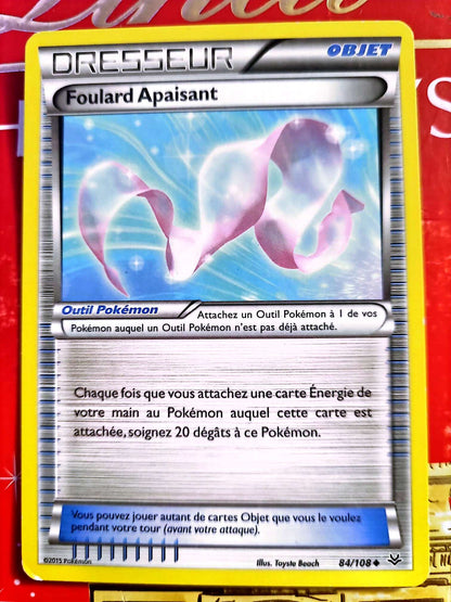 Carte Dresseur Pokémon Foulard Apaisant 84/108 – XY – Carte Officielle Française carte pokemon