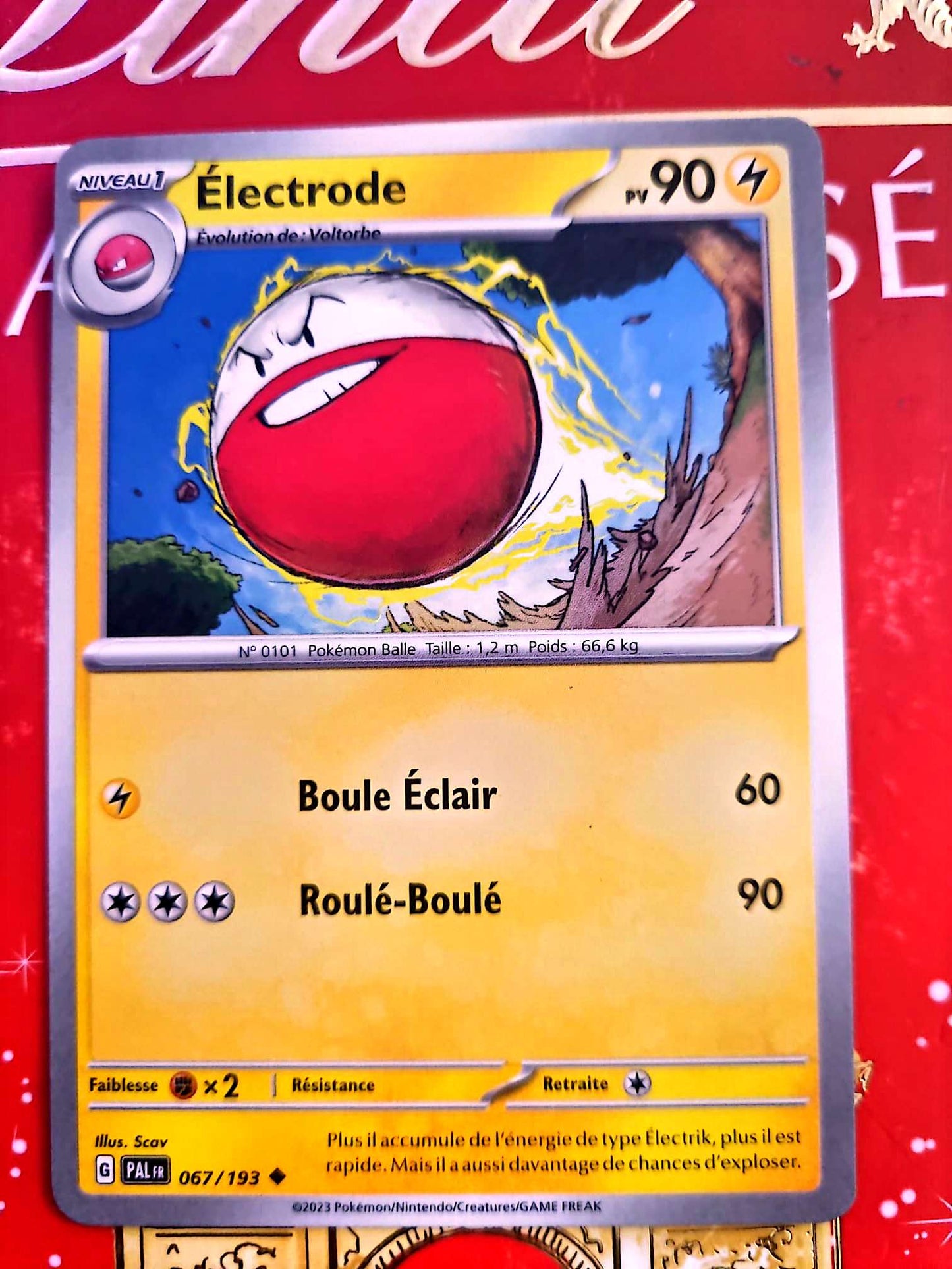 Carte Pokémon Électrode 067/193 – Écarlate et Violet – Carte Officielle Française carte pokemon