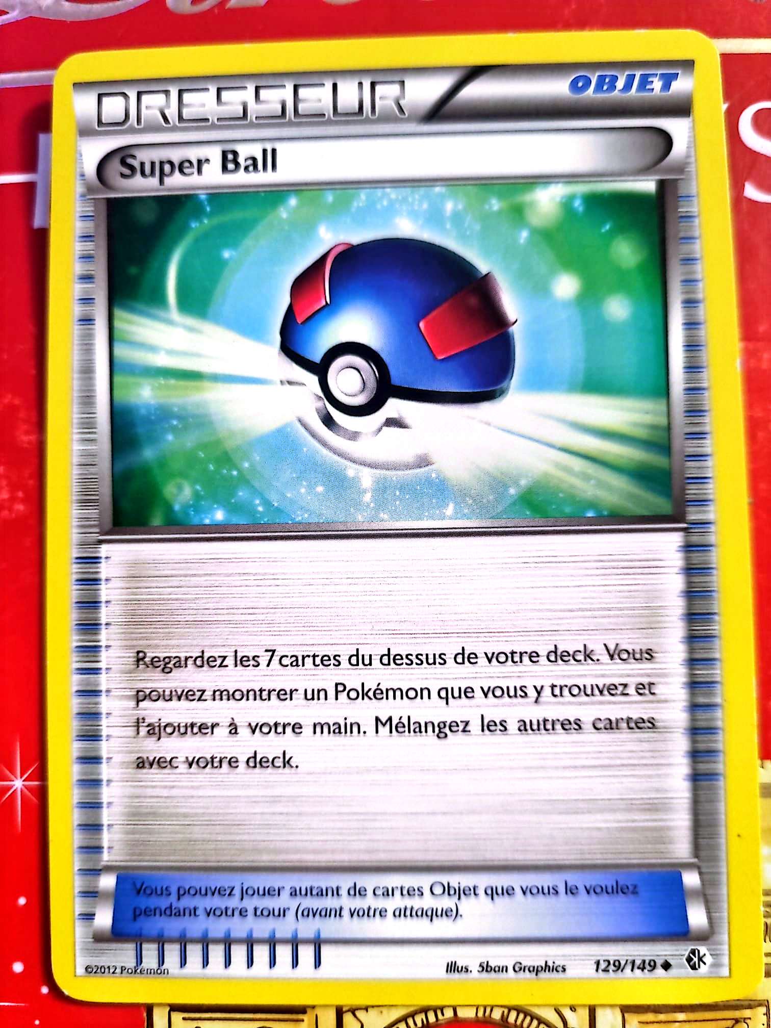 Carte Dresseur Pokémon Super Ball 129/149 – XY – Carte Officielle Française carte pokemon