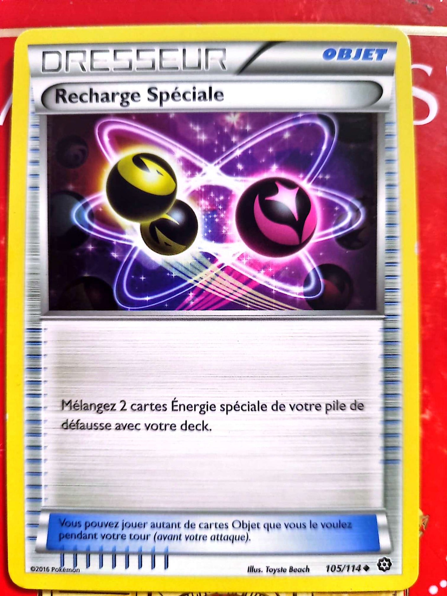 Carte Dresseur Pokémon Recharge Spéciale 105/114 – XY – Carte Officielle carte pokemon