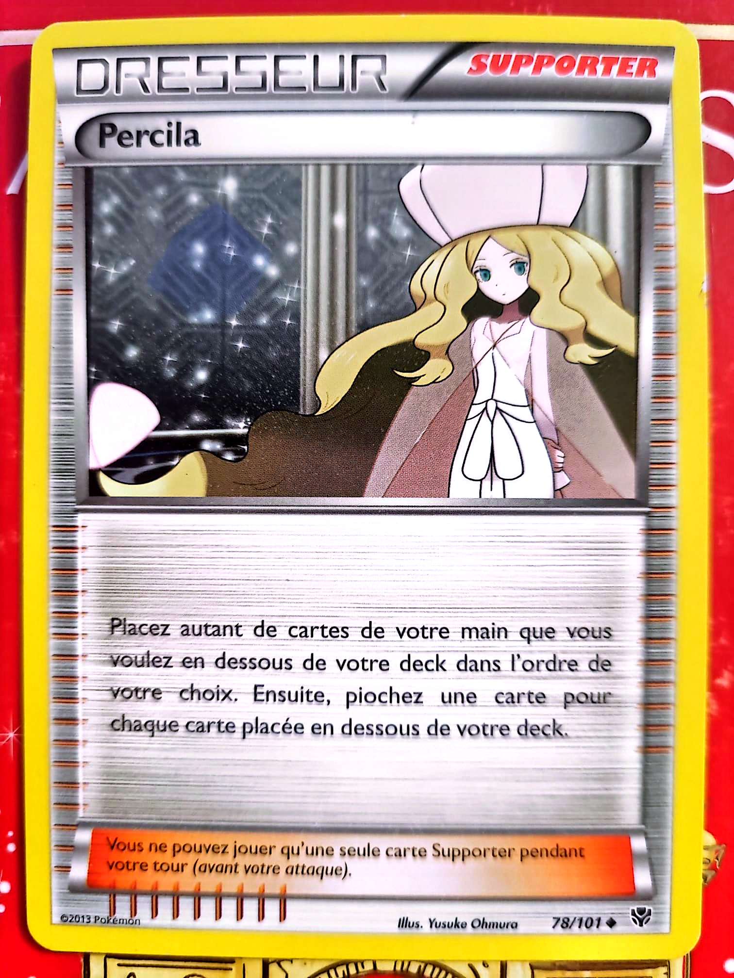 Carte Dresseur Pokémon Percila 78/101 – Noir & Blanc – Carte Officielle carte pokemon