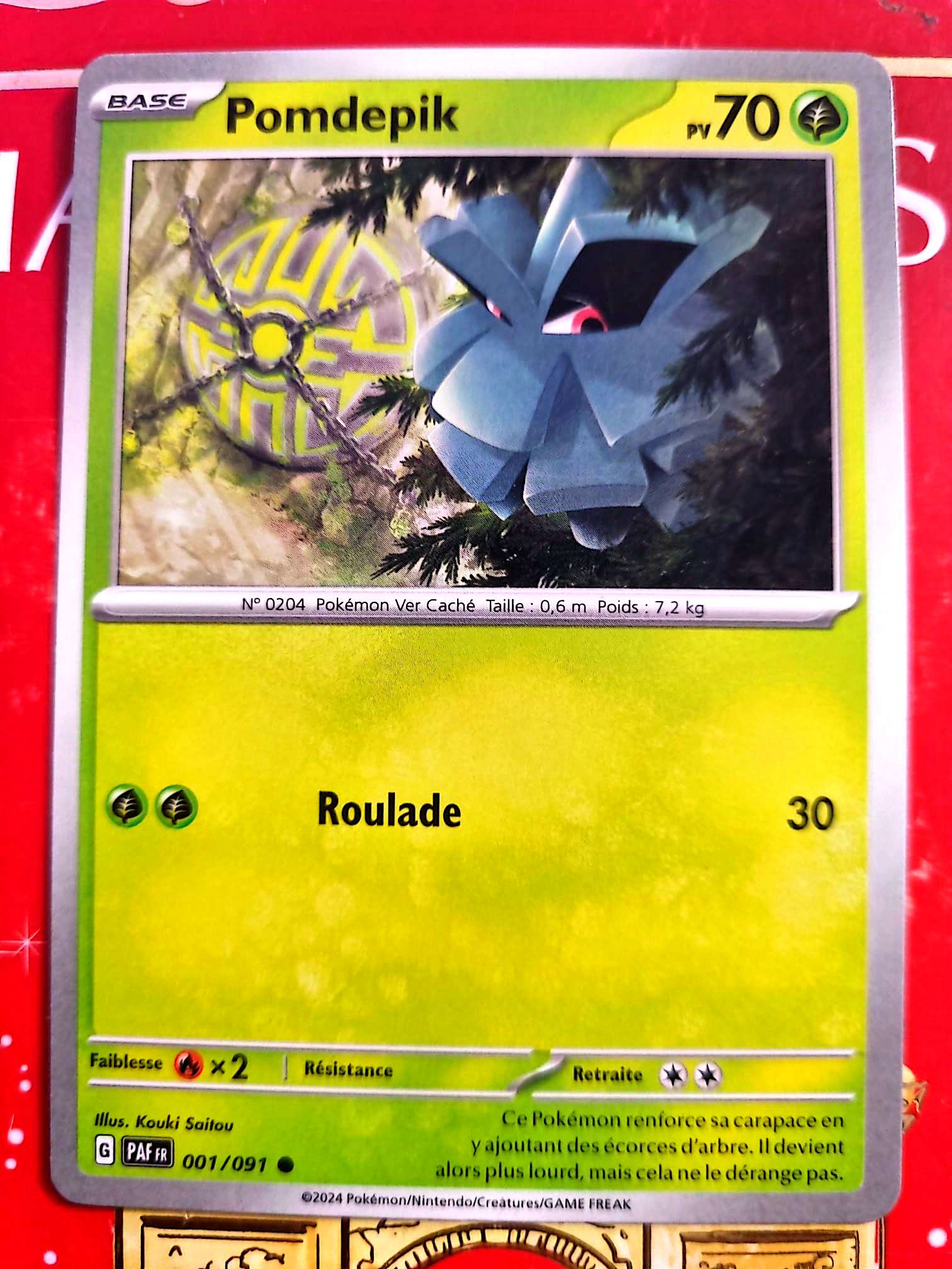 Carte Pokémon Pomdepik 001/091 – Écarlate et Violet – Carte Officielle carte pokemon