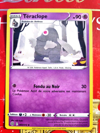 Carte Pokémon Téraclope 061/172 – Épée et Bouclier – Carte Officielle Française carte pokemon