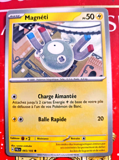 Carte Pokémon Magnéti 065/193 – Écarlate et Violet – Carte Officielle Française carte pokemon