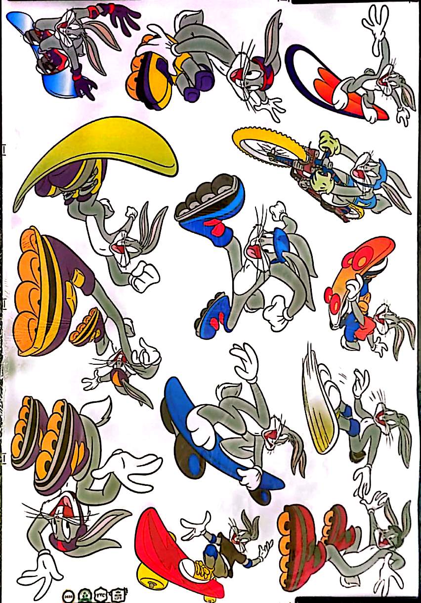 Stickers Muraux Cartoon Animaux – Lot d’Autocollants Décoratifs – Décoration Murale – Planche 90 x 60 cm