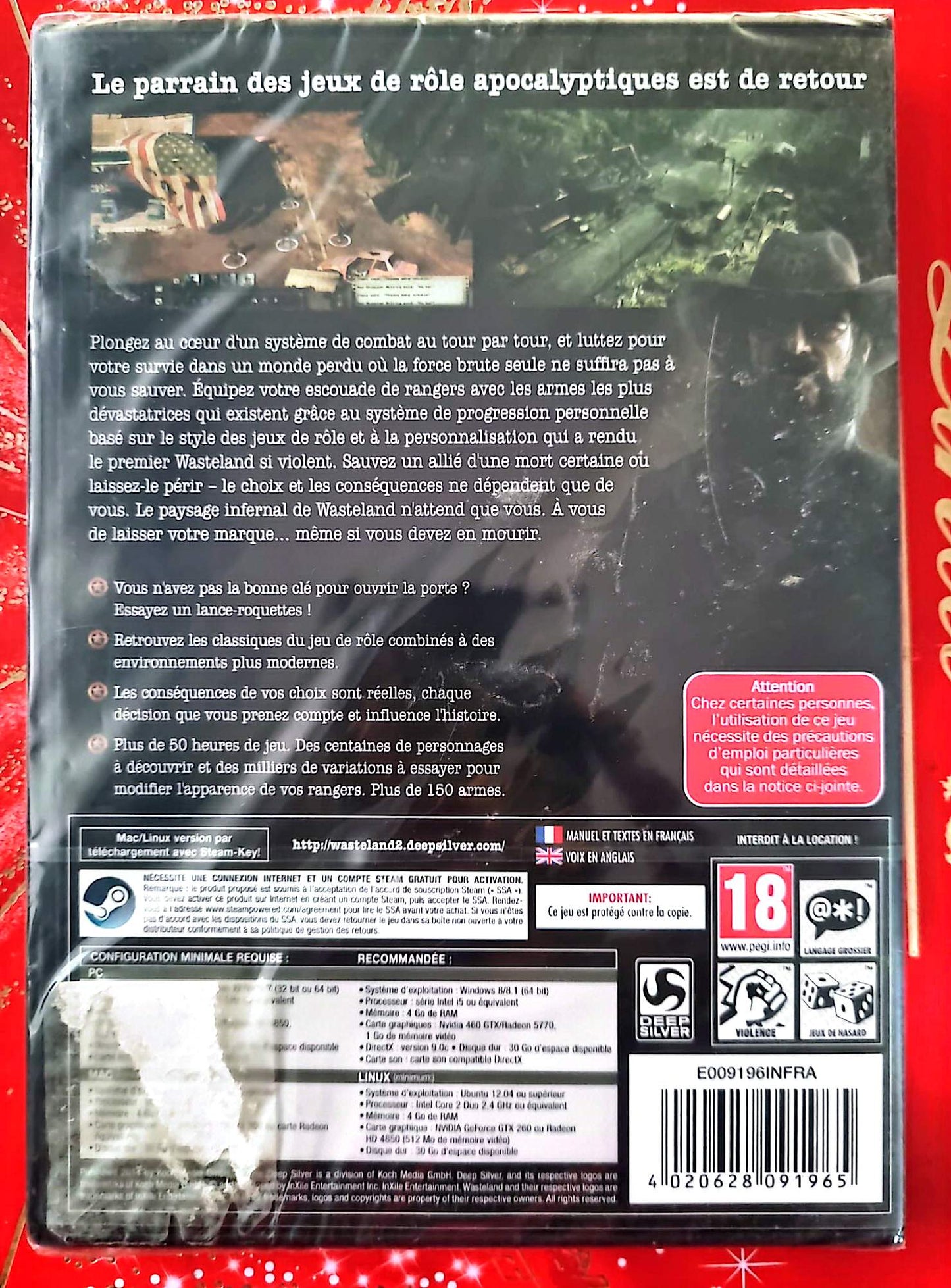 Wasteland 2 PC DVD-ROM Neuf Sous Blister Jeu en Français RPG Post-Apocalyptique Deep Silver PEGI 18+