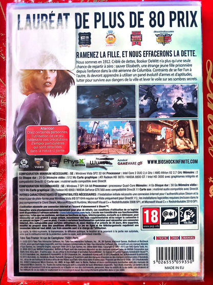 BioShock Infinite PC DVD-ROM Neuf Sous Blister Jeu en Français FPS Action Aventure 2K Games PEGI 18+