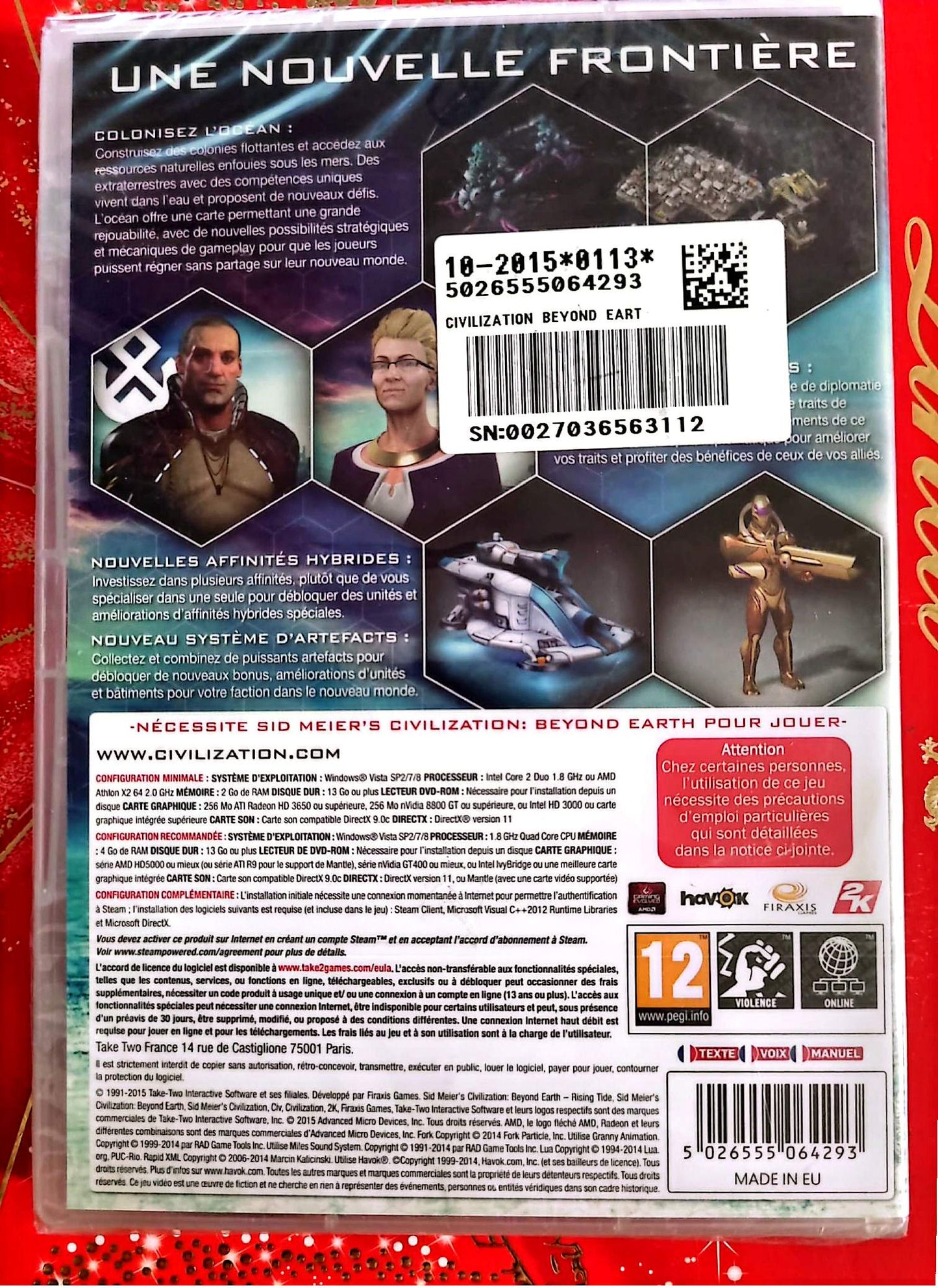 Sid Meier’s Civilization Beyond Earth Rising Tide PC DVD-ROM Extension Neuf Sous Blister Jeu en Français PEGI 12 2K Games