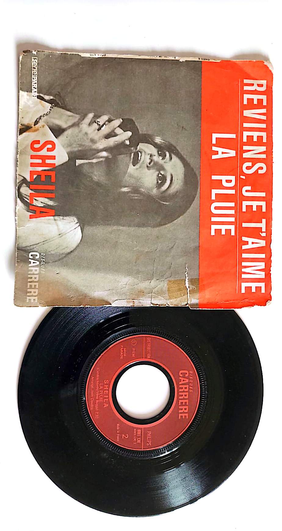Sheila Reviens Je T’aime / La Pluie Vinyle 45 Tours SP Français Disques Carrère