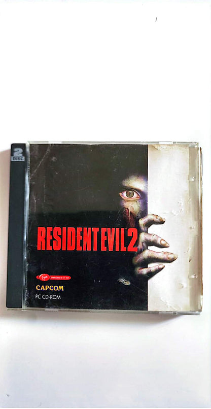 《生化危机2》PC版 CD-ROM 2张光盘 全套 恐怖生存游戏 Capcom 法语版 二手