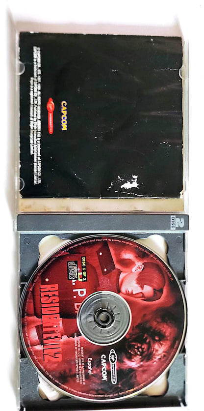 《生化危机2》PC版 CD-ROM 2张光盘 全套 恐怖生存游戏 Capcom 法语版 二手