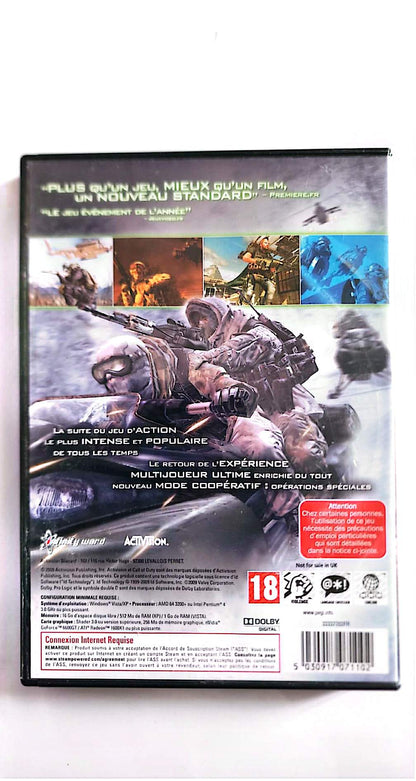Call of Duty Modern Warfare 2 PC DVD-ROM Édition Française 2 Disques Version Collection Sans Clé Steam Fonctionnelle