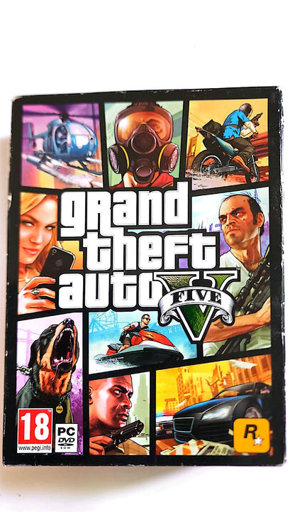 Grand Theft Auto V PC DVD-ROM Incomplet CD1 Manquant 6 Disques Présents Version Française Collection