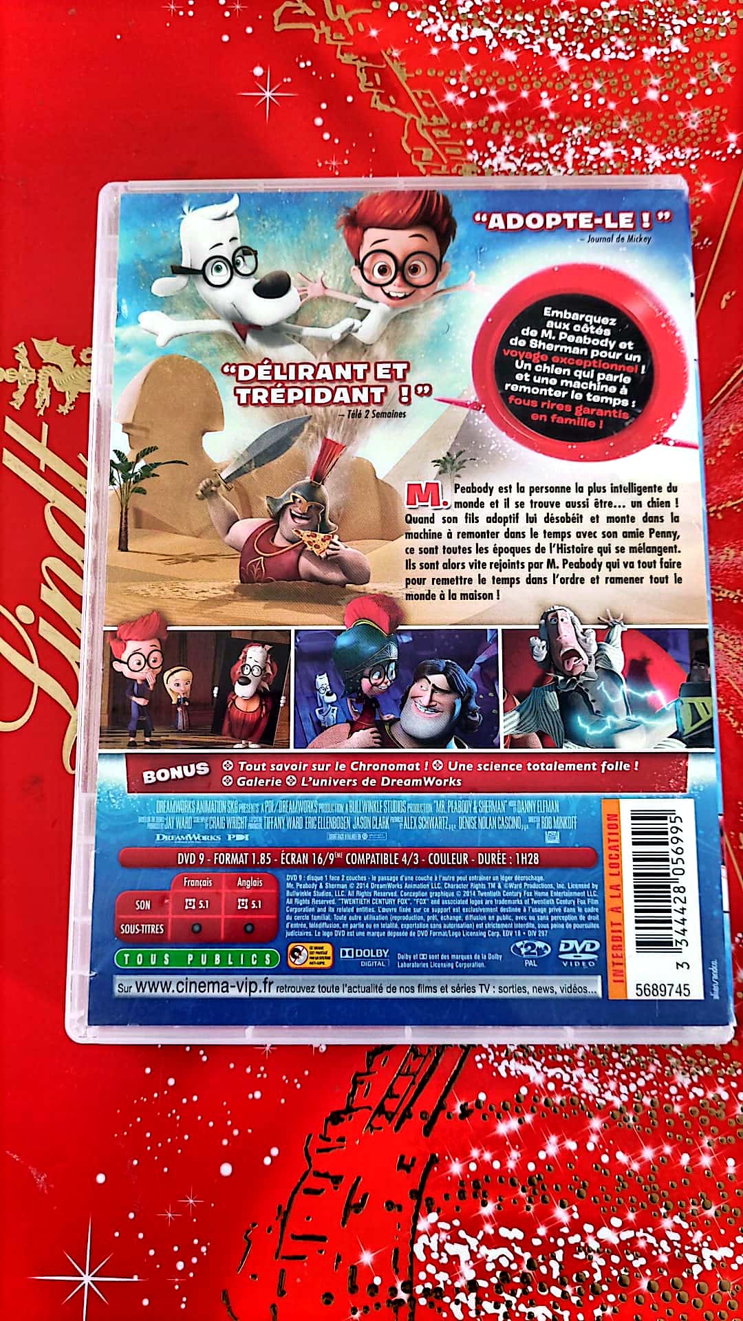 DVD DreamWorks M. Peabody et Sherman les voyages dans le temps